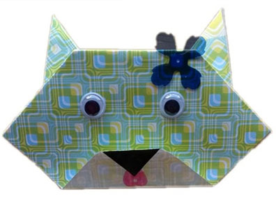 Cómo hacer un origami de cara de gato?
